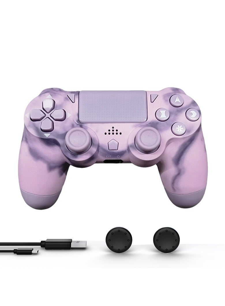 Wireless Controller for PS4 Support Double Vibration 6-Axis Motion Sensor Sensitive Touch Pad Built-in Speaker  Stereo Headphone Jack Compatible with PS 4(Haze Pink) - Image 1
