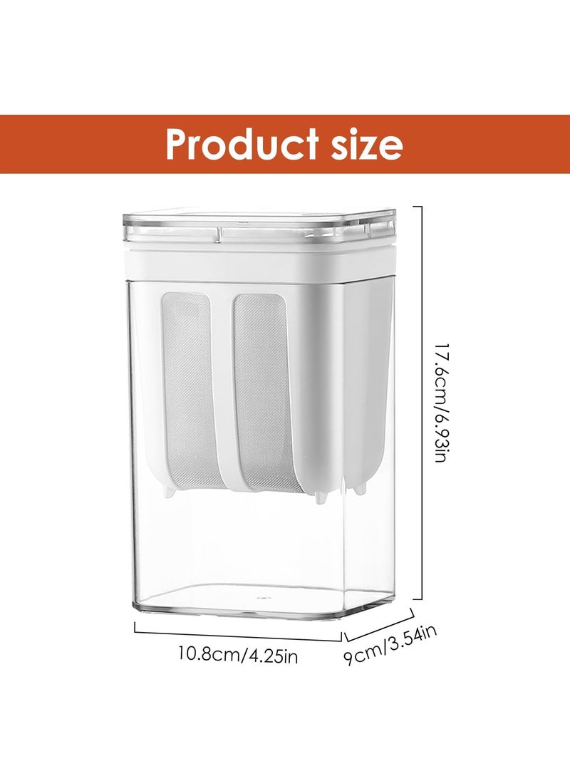 DIAMOND CRAFTZ - Greek Yogurt Curd Maker 1100ml Fine Mesh Strainer with Lid Multifunctional Yoghurt Filter Curd Maker for Home Whey Separator Perfect for Homemade Yogurt Curd Cheese More - Image 1