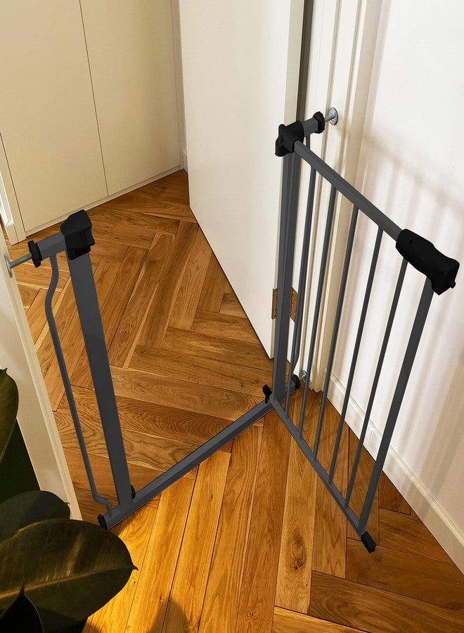 BalanceFrom Easy Walk-Thru Safety Gate for Doorways and Stairways with Auto-Close/Hold-Open Features, 30-Inch Tall, Fits 29.1-33.8 Inch Openings, Graphite - Image 5
