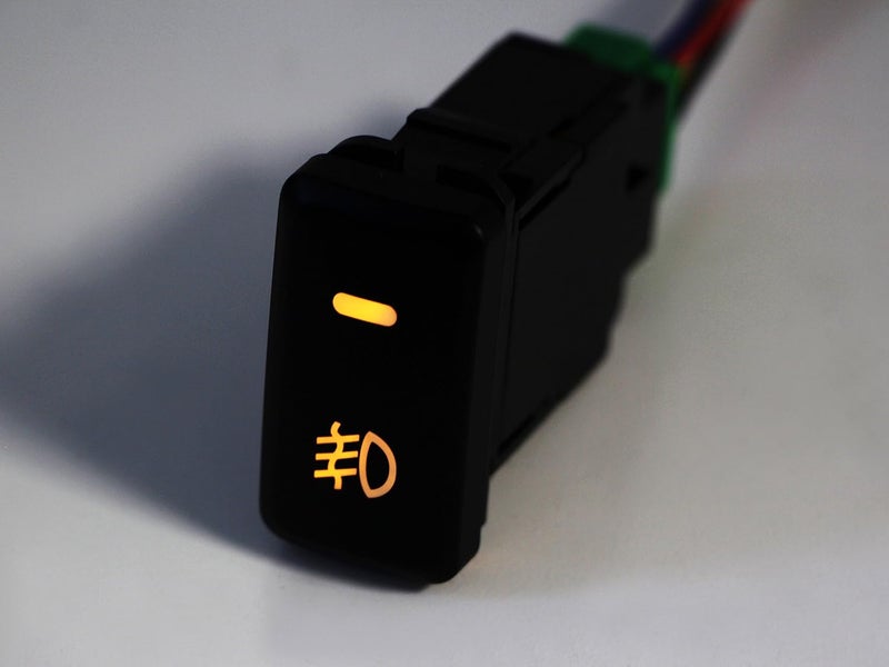 iJDMTOY Factory Style 4-Pole 12V Push Button Switch w/LED Background Indicator Lights Compatible with Fog Lights, DRL, LED Light Bar, etc (39mm Standard Size) - Image 4