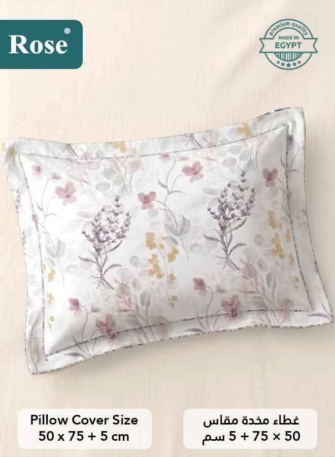 ROSE Floral Comforter Set, Premium Quality Microfiber, 4 Pieces, Fits 120x200 cm Single Size Bed, Soft Cooling Breathable, Stylish Printed Elegance, Extra Twin Size Comforter 170x240 cm, Coral - Image 5