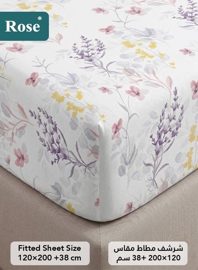ROSE Floral Comforter Set, Premium Quality Microfiber, 4 Pieces, Fits 120x200 cm Single Size Bed, Soft Cooling Breathable, Stylish Printed Elegance, Extra Twin Size Comforter 170x240 cm, Coral - Image 4