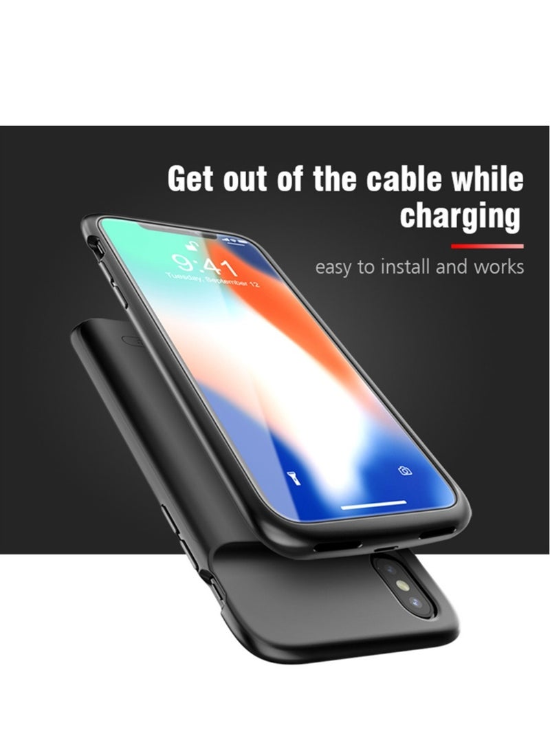 GULFLINK Silicone Slim Ultra Thin Smart Battery Case 6800 mAh For iPhone X/XS  - Image 5