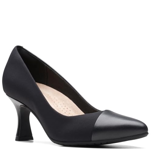Clarks Black's Kataleyna Rose Pump, Black Leather, 5 Medium US - Image 2