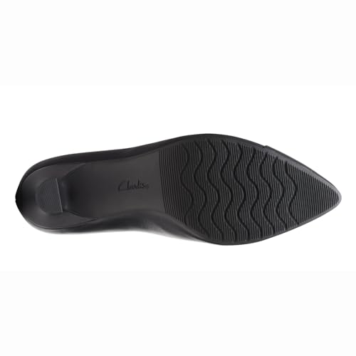 Clarks Black's Kataleyna Rose Pump, Black Leather, 5 Medium US - Image 4