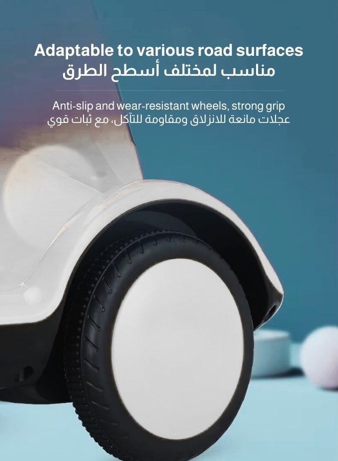 Smart electric scooter for kids 6V, upgraded edition with remote control, 360-degree rotation, music, LED lights, and a comfortable seat - Image 5