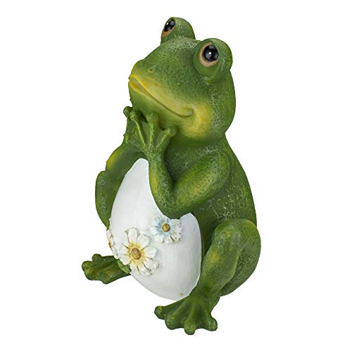 Roman Giftware Inc., 9.5" H Frog with Daisies Statue, Garden Collection, Outdoor Statue, Memorial, Resin Stone, Adorable Frogs and Flowers, Garden Décor (9x5x6) - Image 4