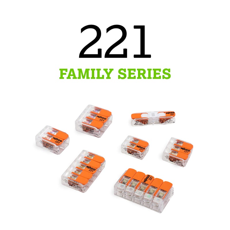 Wago 221-612 | WAGO Lever-NUTSsplicing Connector | for Solid and Stranded Conductors | 2-Conductor with Operating levers | 20-10 AWG | Transparent housing | [Box of 50 Pieces] - Image 4