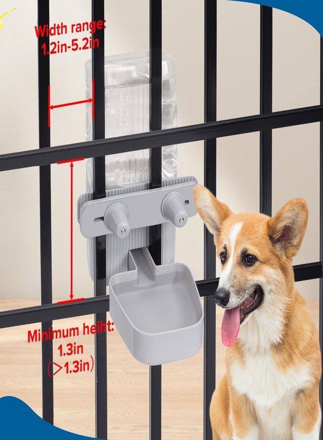 Kenond 50 oz Rabbit Water Dispenser,Gravity Dog Water Bowl Dispenser for Cage,Auto Water Bottle for Ferret,Cat,Dog and Other Animals, Compatible with Widemouth Cages, Wire Cages and Crates(Gary) - Image 4