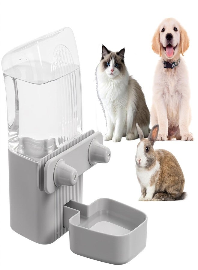 Kenond 50 oz Rabbit Water Dispenser,Gravity Dog Water Bowl Dispenser for Cage,Auto Water Bottle for Ferret,Cat,Dog and Other Animals, Compatible with Widemouth Cages, Wire Cages and Crates(Gary) - Image 1