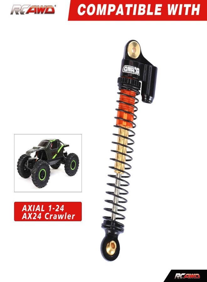 RCAWD Upgrades for Axial AX24 XC-1 4WS Double Barrel Shock Absorber with Extra Springs Parts, Aluminum Front Rear RC Shocks Damper Parts for 1/24#AXI00003 Black - Image 2