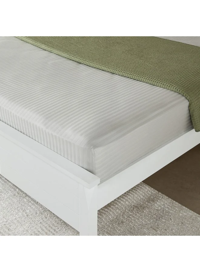 Home Box Hamilton Satin Striped King Fitted Sheet 200 x 36 x 180 cm