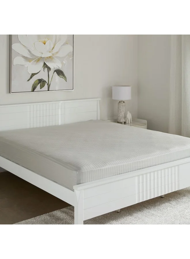 Home Box Hamilton Satin Striped King Fitted Sheet 200 x 36 x 180 cm