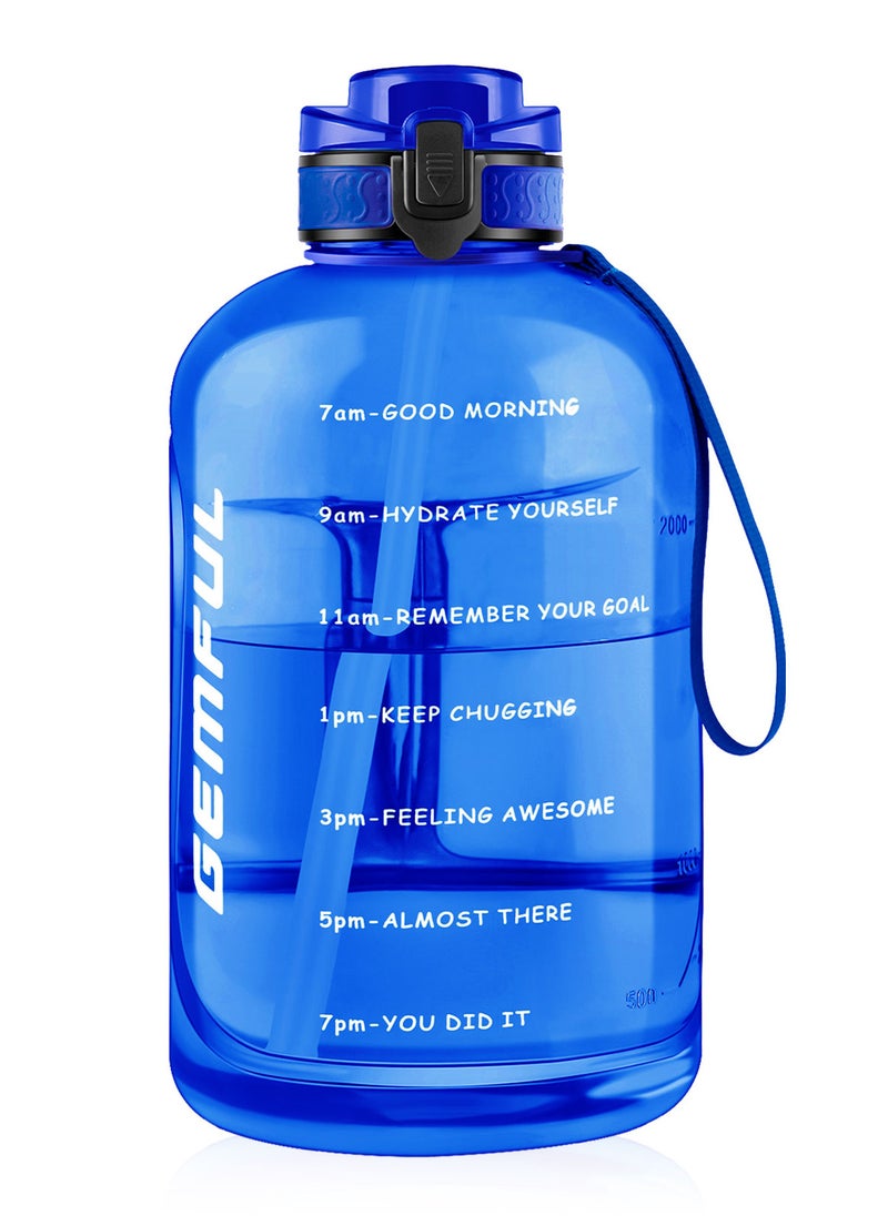 GEMFUL - 3l Goal Large Water Bottle with Handle BPA Free Leakproof Motivational Big Sports Capacity Drink Jug - Image 1