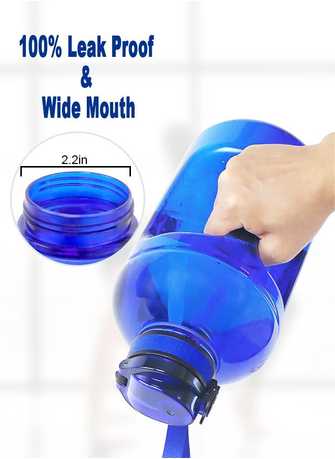 GEMFUL - 3l Goal Large Water Bottle with Handle BPA Free Leakproof Motivational Big Sports Capacity Drink Jug - Image 1