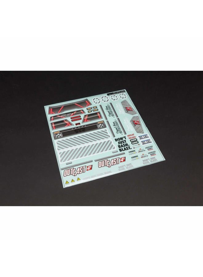 ARRMA AR402210 Outcast 4x4 Clear Body with Decals (AR402210) - Image 2