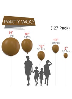 Coffee Brown Balloons, 127 Pcs Boho Brown Balloons Different Sizes Pack Of 36 Inch 18 Inch 12 Inch 10 Inch 5 Inch Brown Balloons For Balloon Garland As Birthday Party Decorations, Brown-F09 - pzsku/Z0329A7722AF191A3329BZ/45/_/1734347401/9d2beff5-7d1e-4810-b6a4-ca37c57c2ebd