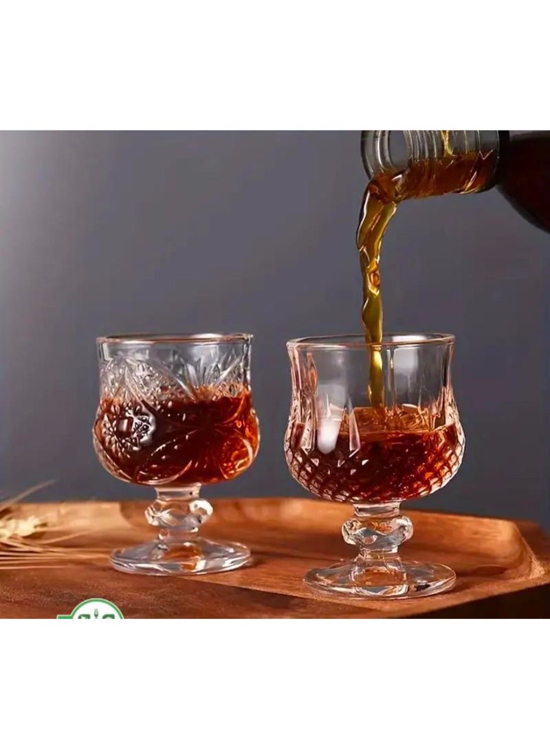 طقم كاسات عصير من الزجاج بقاعدة 12 قطعة - Image 3