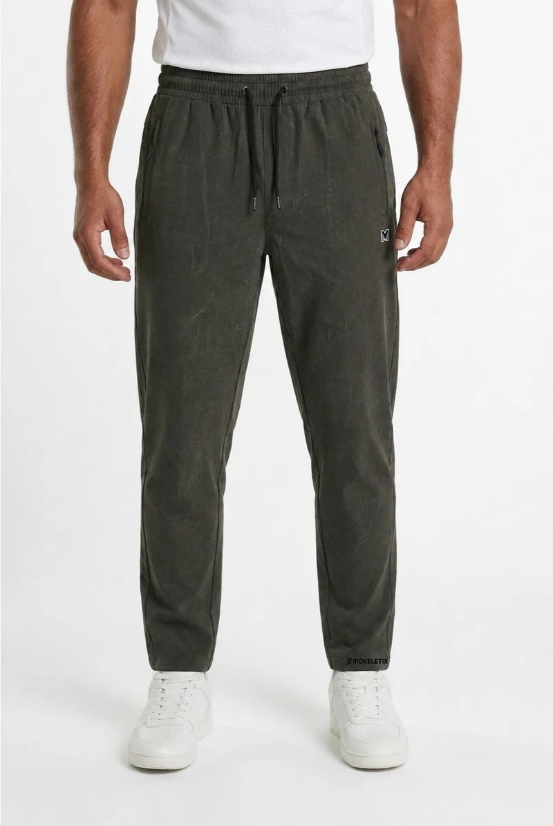 Moveletix Men's Summer Cooling Lightweight Training Joggers Olive Luxe Soft