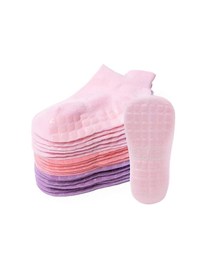 Bearbay Baby Non Slip Ankle Socks with Grippers for 0 Months-7 Years Old Walking Socks, 9-pairs/2402c, 6-12 Months - Image 1