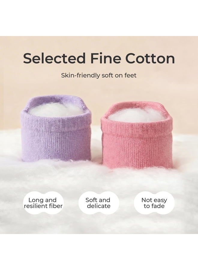 Bearbay Baby Non Slip Ankle Socks with Grippers for 0 Months-7 Years Old Walking Socks, 9-pairs/2402c, 6-12 Months - Image 4