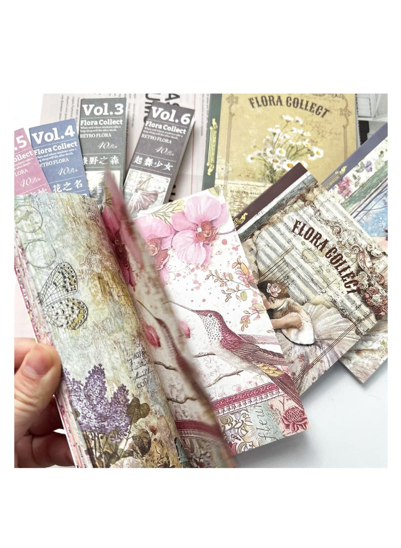 Excefore Vintage Aesthetic Scrapbook Paper, 160 Pcs Vintage Scrapbook Paper Supplies, for DIY Bullet Planners, Junk Art Collage Album Frames  - Image 5