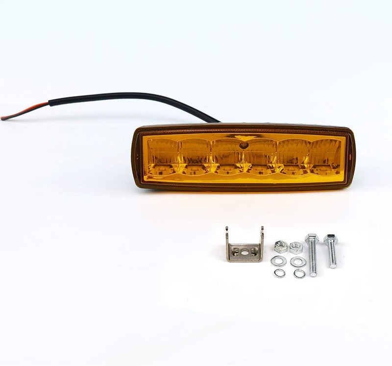 STDYSUN LED Amber Driving Lights Bar - 2Pcs 6Inch 30W Waterproof Auxiliary Work Lamps - Image 3