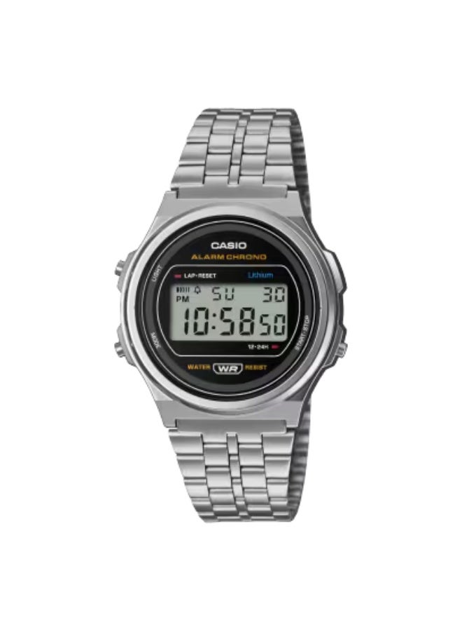 Casio Vintage Unisex Quartz Stainless Steel Digital Watch A171WE-1ADF