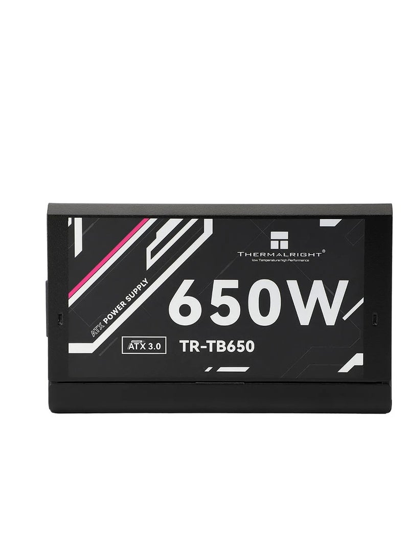 ثيرمالرايت مزود الطاقة Thermalright TR-TB650 بقدرة 650 واط ATX 3.0 كامل الوحدات معتمد من 80 Plus Bronze باللون الأسود - Image 1