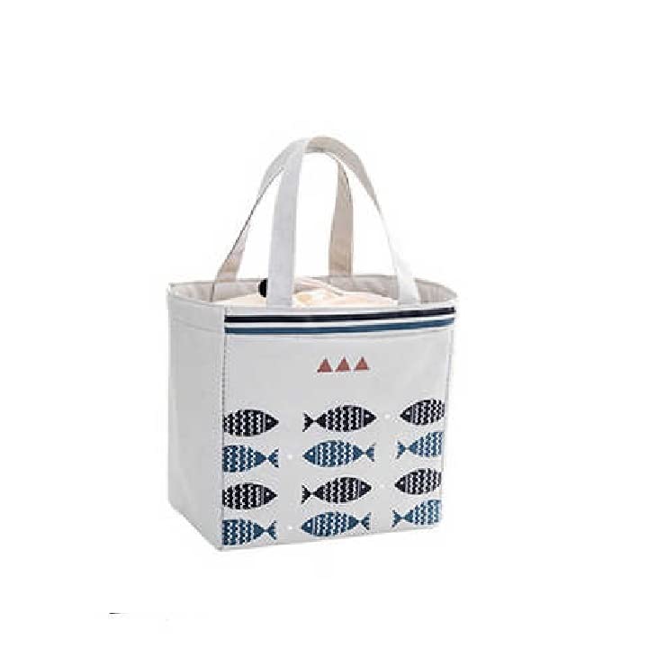 AZOD AZOD Lunch Bag for Kids,Cartoon Cute Lunch Box Bags,Portable Large Capacity Lunch Tote Bag,Fun Insulation Reusable Leakproof Keep Warm Bag for Men Women School Picnic (White Colour)  - Image 1