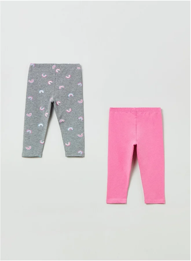 او في اس OVS Two-Pack Leggings With Print