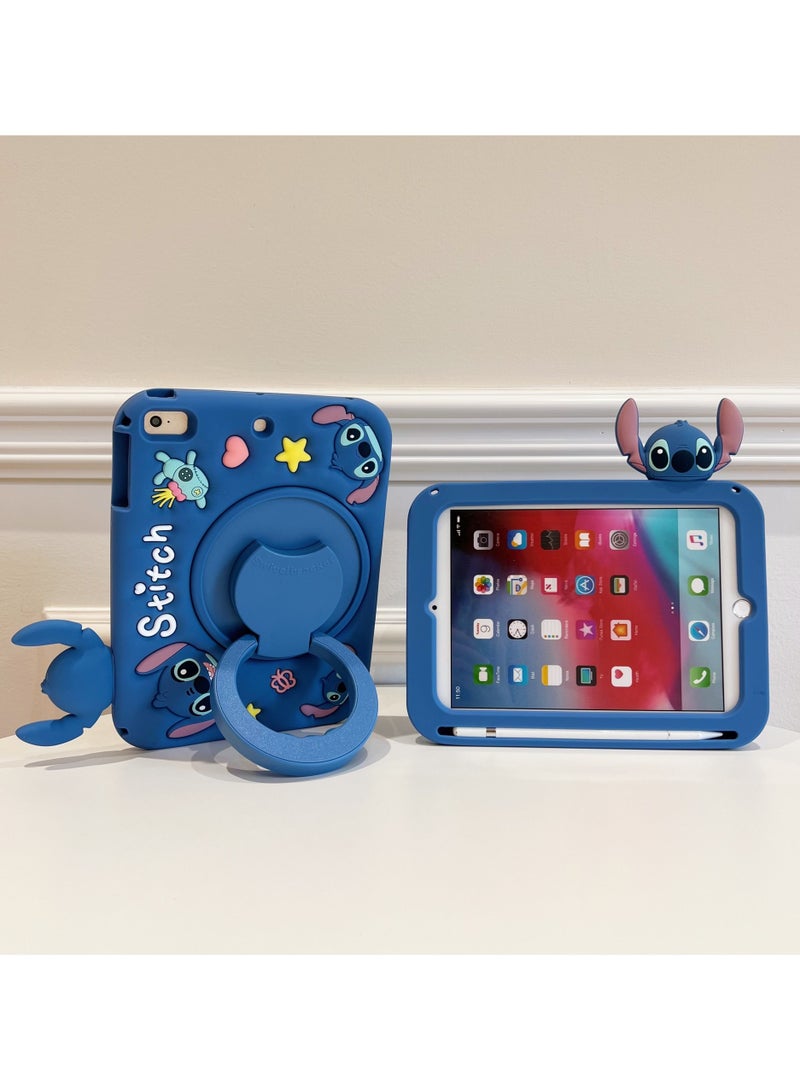 general Case for iPad 8th Generation / 7th Generation 10.2 inch 2021/2020/2019, Shockproof Case for Kids, Case for iPad 9 8 7th Generation 10.2 inch (-Stitch2 with Lanyard) - Image 2