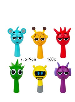 Y&D 6 Piece Sprunki  Figures The Sprunki  Action Figure Toys For Fans Sprunki Series Figures Model Birthday Cake Toppers 