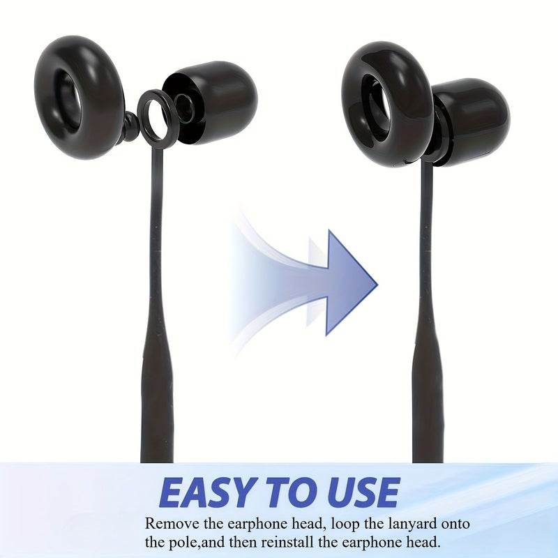 Black Earplug Lanyard Connector Cord Compatible With Loop Earplugs Quiet Engage Experience - Image 5