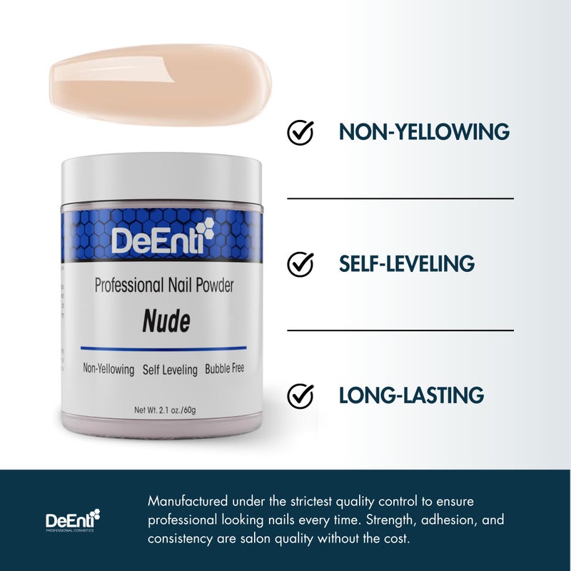 DeEnti Acrylic Nail Powder, 2oz Nude Acrylic Powder Dip for Nails, Long Lasting Salon Quality, Bubble Free Professional Manicures, Fake Nails, Carving & Extensions - Image 3