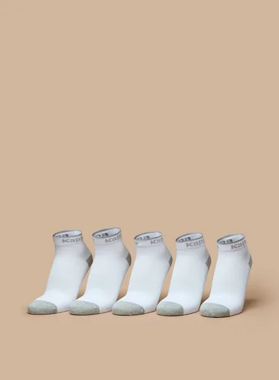 Kappa Men's Logo Print Crew Length Sports Socks - Set of 5