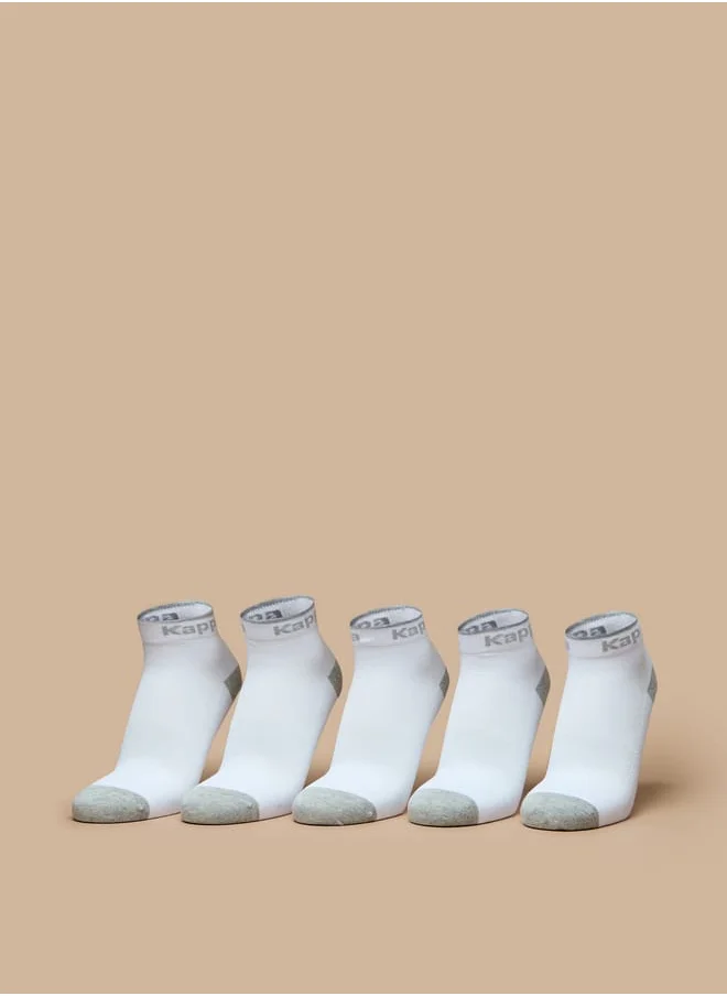 Kappa Men's Logo Print Crew Length Sports Socks - Set of 5