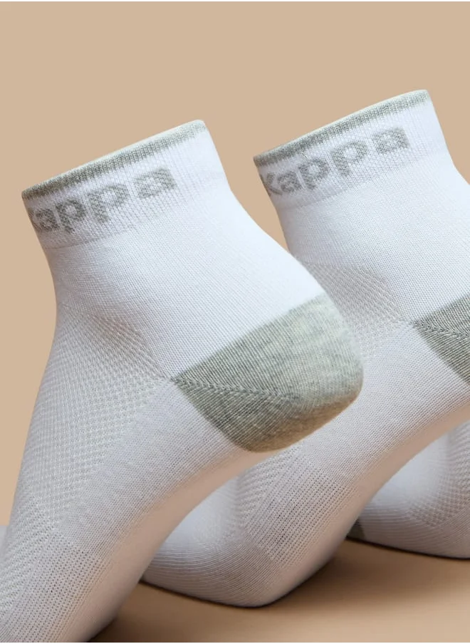 Kappa Men's Logo Print Crew Length Sports Socks - Set of 5