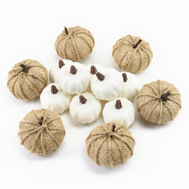 ATORSE UJEAVETTE Rustic Harvest Foam Artificial Pumpkins for Halloween Decorations Decor - Image 4