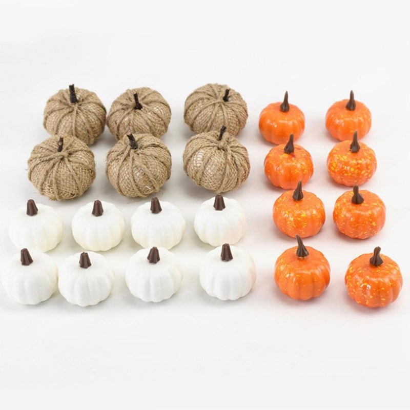 ATORSE UJEAVETTE Rustic Harvest Foam Artificial Pumpkins for Halloween Decorations Decor - Image 5