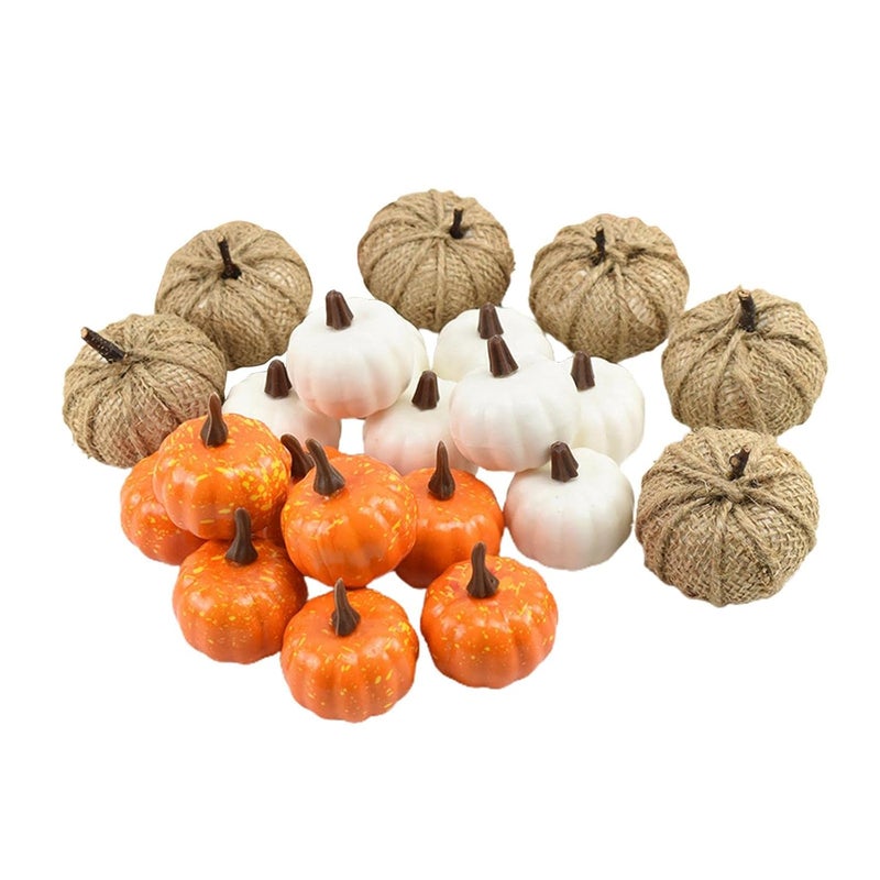 ATORSE UJEAVETTE Rustic Harvest Foam Artificial Pumpkins for Halloween Decorations Decor - Image 1