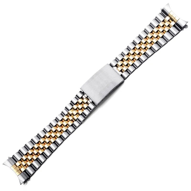 Bluejw Luxury 304 Stainless Steel Watch Strap – Seven Beads Solid Metal Replacement Band for Watches, Fits 14/16/18/20/21/22/24/25/26mm - Image 5
