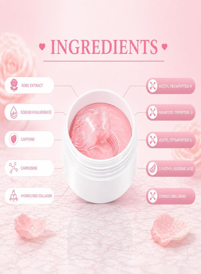 Mererke_Pretty Under Eye Patches– 60 Pcs, Rose Under Eye Masks for Dark Circles, Puffy Eyes, Bags & Wrinkles with Collagen, Revitalize and Moisturize, Cooling and Hydrating, Suitable For Men and Women - Image 3