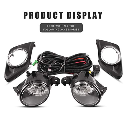 DLAA Fog Lights For NISSAN ROGUE/X-TRAIL 2014 2015 2016 Fog Lamps Assembly Replacement Clear Lens OE Style H11-12V55W - Image 2