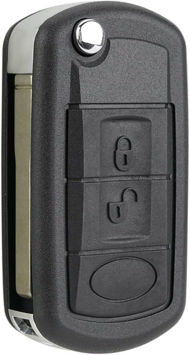 مساحات كبيرة وصغيرة Unifizz 1 Pack 433 Key Fob Keyless Entry Remote NT8-15K6014CFFTXA مناسب لسيارات لاند روفر رينج روفر 2006-2010 ولاند روفر LR3 2005-2009 أسود تصميم عام متوافق سهل التجميع - Image 2