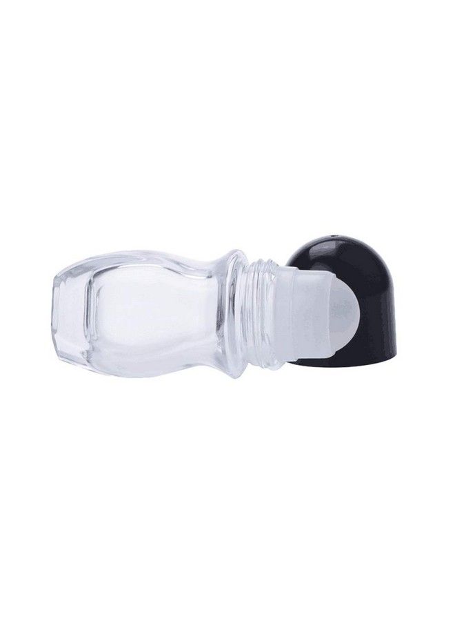 Natuworld 2Pcs 50Ml/1.69Oz Clear Refillable Glass Rollon Deodorant Bottles Empty Essential Oils Roller Bottles Containers With Plastic Roller Ball And Black Cap For Deodorant Lip Oil Massage Oil Aromatherapy  - Image 4