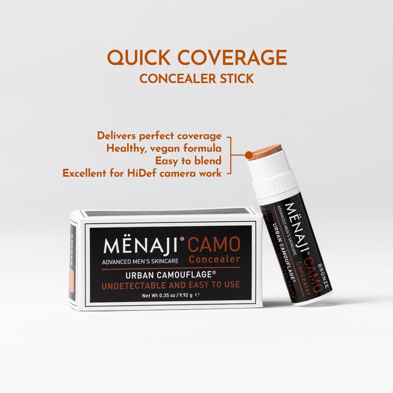 Menaji MËNAJI URBAN CAMOUFLAGE® Concealer Stick for Men - Skin Foundation Concealer for Dark Circles, Acne, Under Eye - Corrector - Mens Cosmetics - Olive - 0.35oz - Image 5
