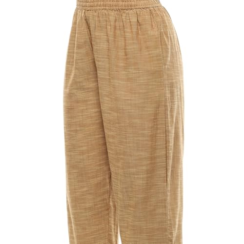 Biba Women's Khaki Cotton Gathered Suit Set_38 - Image 3