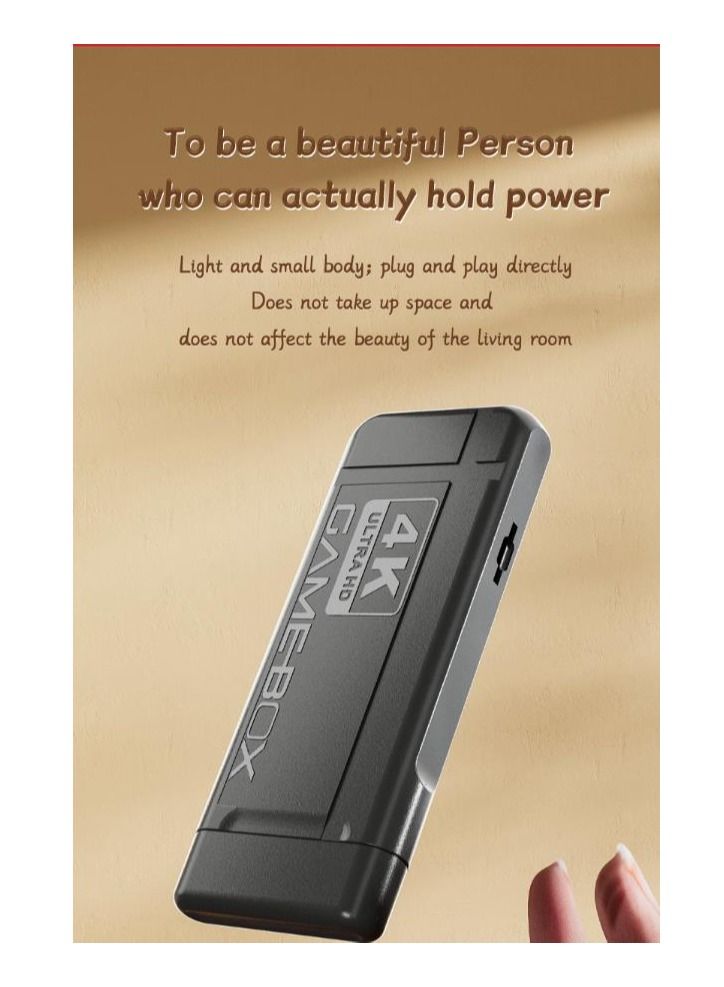 4K HD video game console, dual 2.4G wireless controllers, plug-and-play video game stick, built-in 15,000 games, retro handheld game console - Image 3