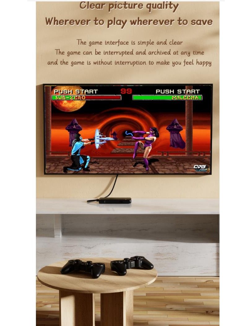 4K HD video game console, dual 2.4G wireless controllers, plug-and-play video game stick, built-in 15,000 games, retro handheld game console - Image 2